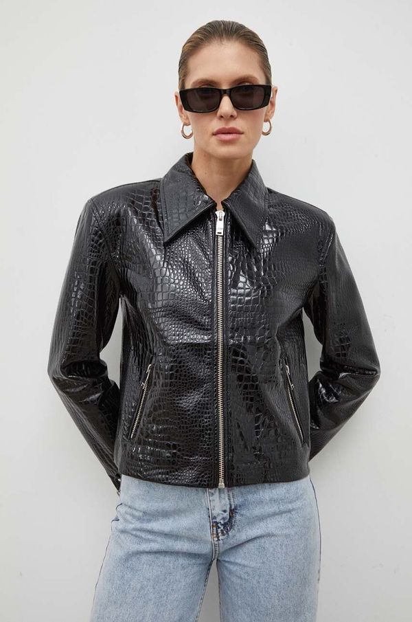 2NDDAY Jakna 2NDDAY za žene, boja: crna, za prijelazno razdoblje