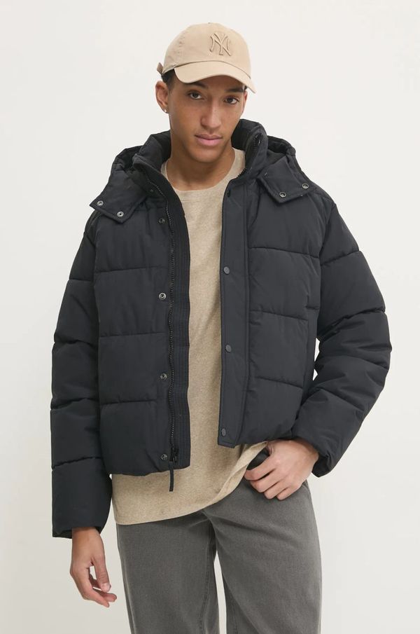 Abercrombie & Fitch Jakna Abercrombie & Fitch za muškarce, boja: crna, za zimu, oversize, KI132-4143