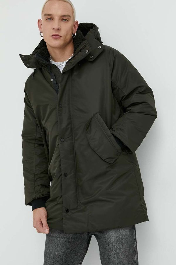 Abercrombie & Fitch Jakna Abercrombie & Fitch za muškarce, boja: zelena, za zimu