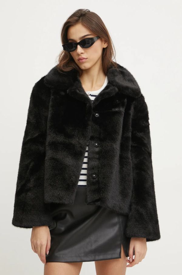 Abercrombie & Fitch Jakna Abercrombie & Fitch za žene, boja: crna, za prijelazno razdoblje, oversize, KI144-4284