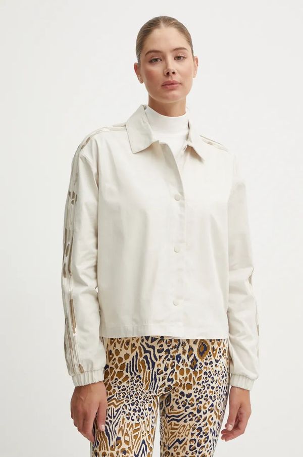 adidas Jakna adidas Camo za žene, boja: bež, za prijelazno razdoblje, IY1690