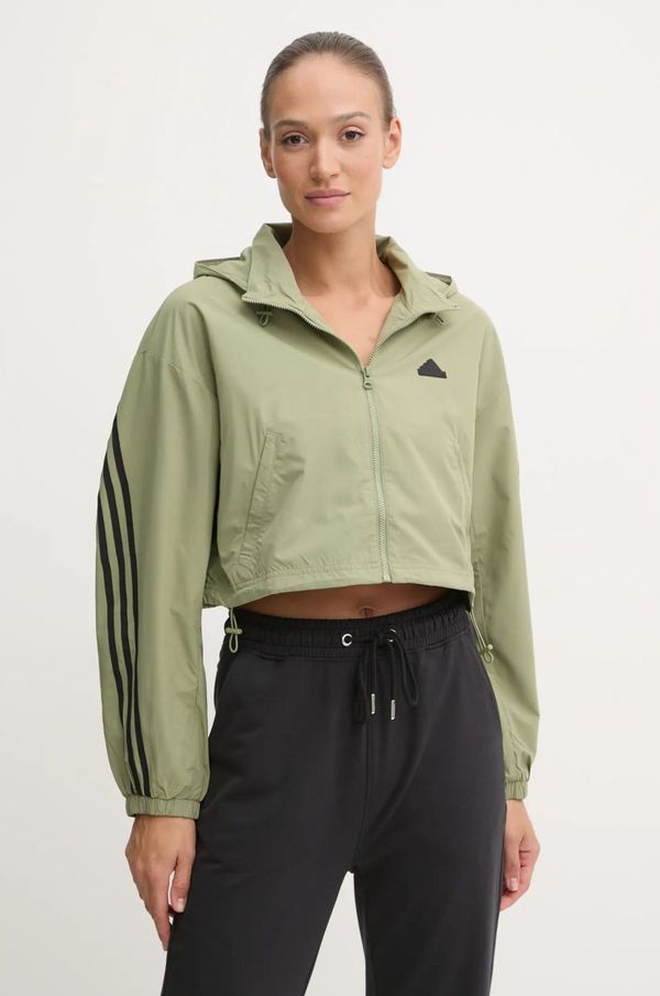 adidas Jakna adidas Future Icons za žene, boja: zelena, za prijelazno razdoblje, IW7705