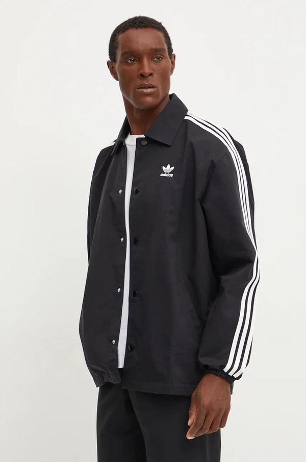 adidas Originals Jakna adidas Originals Mesh Coach za muškarce, boja: crna, za prijelazno razdoblje, oversize, IZ1831