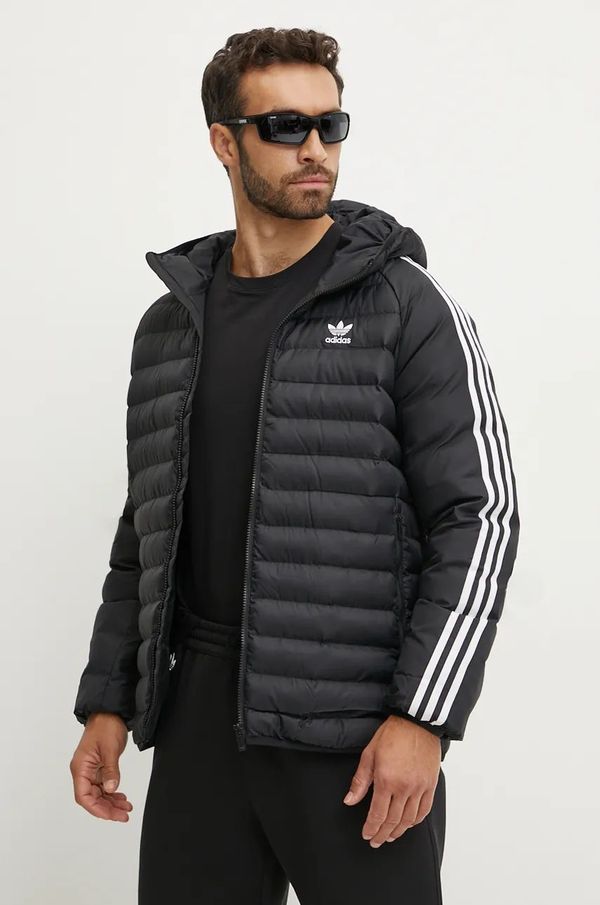 adidas Originals Jakna adidas Originals Pad Hooded Jacket za muškarce, boja: crna, za zimu, IZ1842