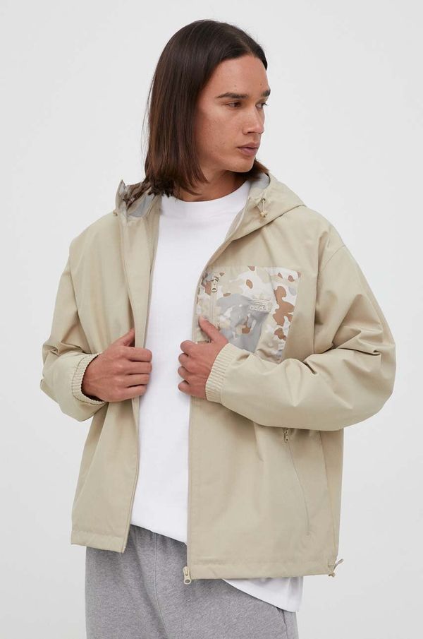 adidas Originals Jakna adidas Originals za muškarce, boja: bež, za prijelazno razdoblje, oversize