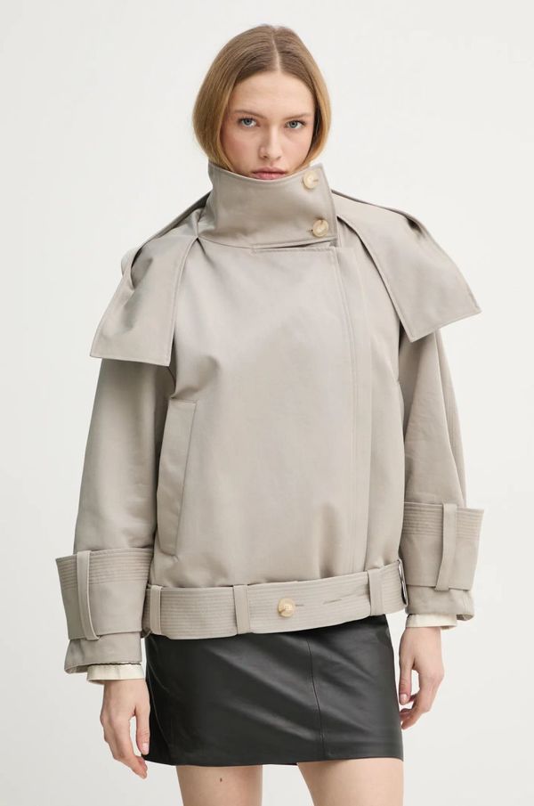 Aeron Jakna AERON LINDEN za žene, boja: bež, za prijelazno razdoblje, oversize, JK102556