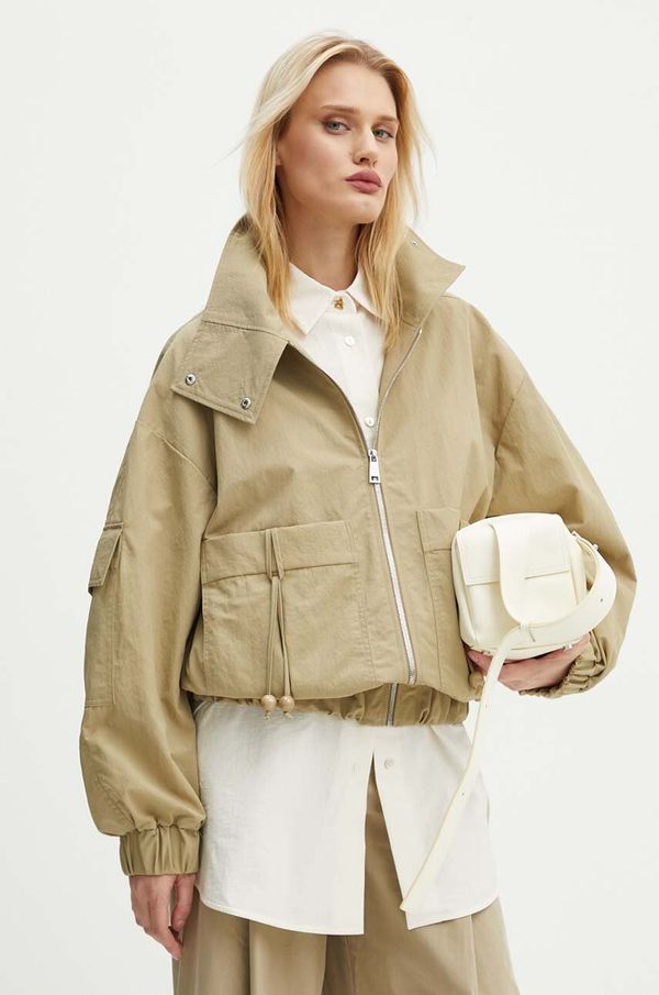 Aeron Jakna AERON za žene, boja: bež, za prijelazno razdoblje, oversize, PFJK119518