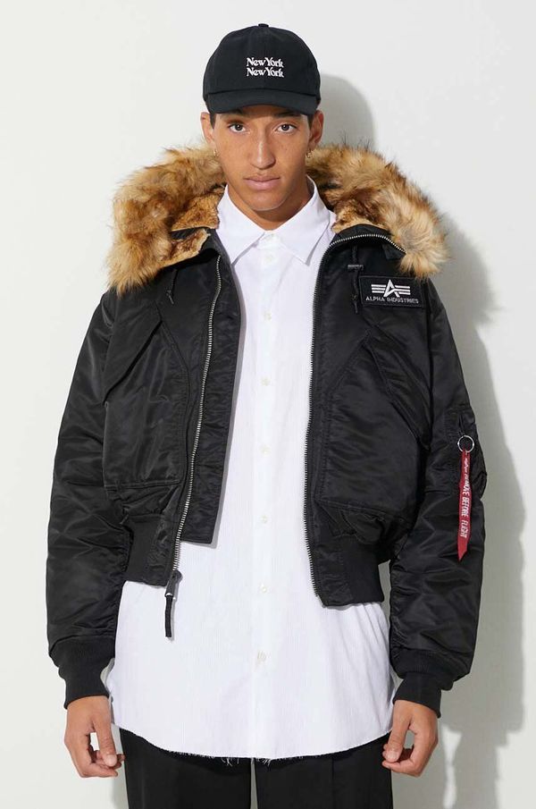 Alpha Industries Jakna Alpha Industries 45P Hooded Custom za muškarce, boja: crna, za zimu 113145.285