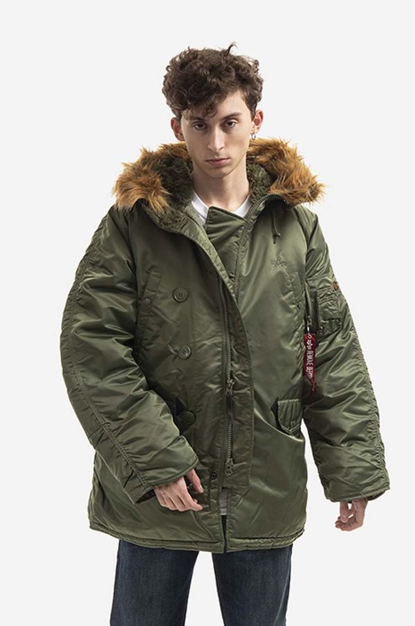 Alpha Industries Jakna Alpha Industries N3B za muškarce, boja: zelena, za zimu, 100106.01-green