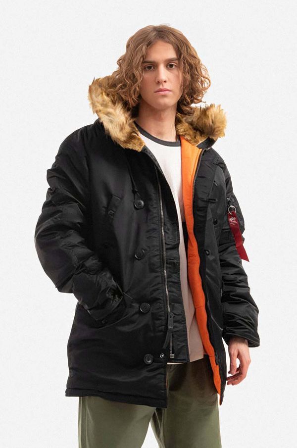 Alpha Industries Jakna Alpha Industries PARKA N3B VF 59 za muškarce, boja: crna, za zimu, 103141.03-black