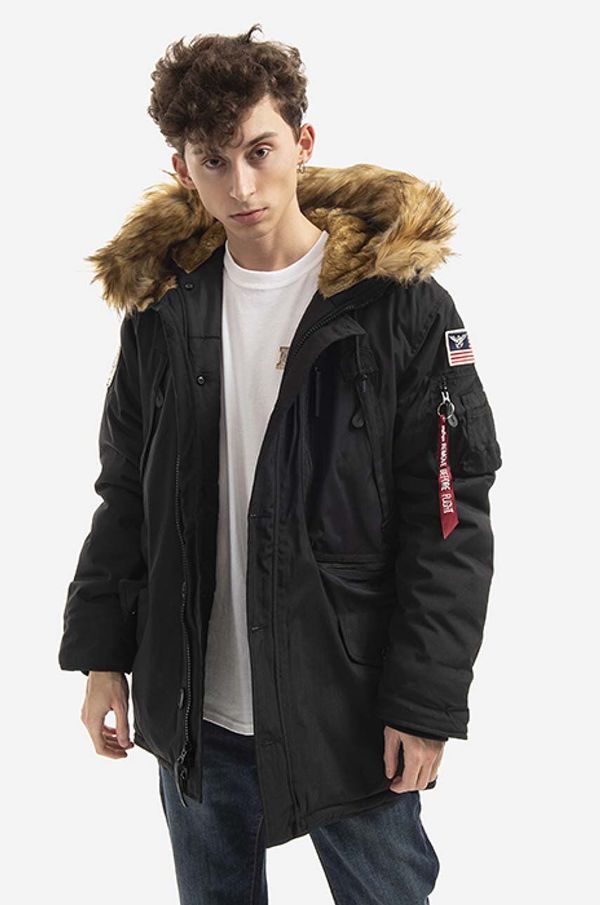 Alpha Industries Jakna Alpha Industries Polar Jacekt za muškarce, boja: crna, za zimu, 123144.03-black