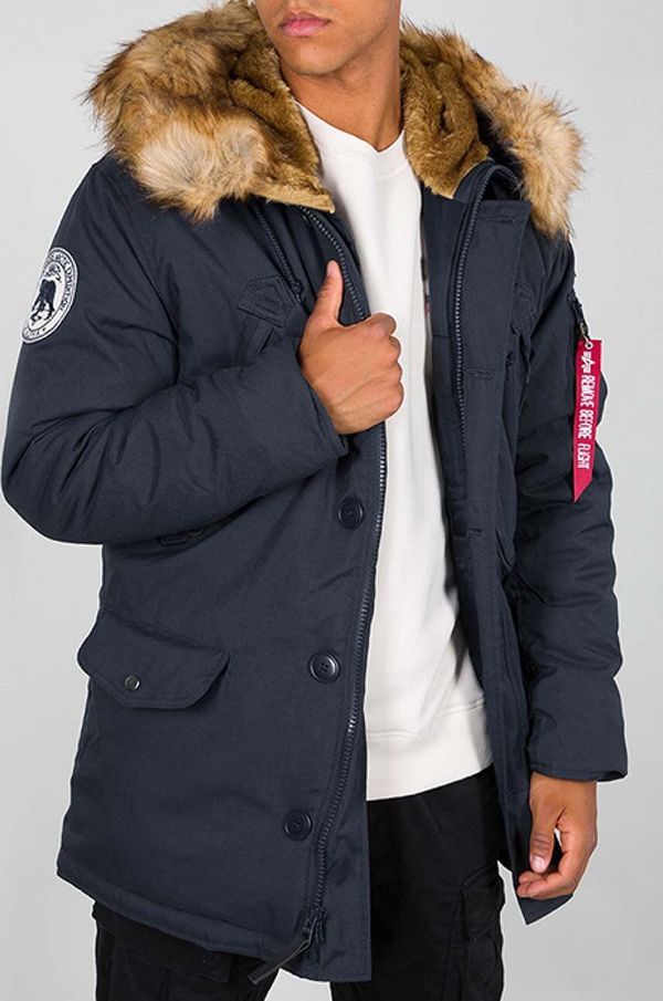 Alpha Industries Jakna Alpha Industries Polar Jacket za muškarce, boja: tamno plava, za zimu, 123144.07-navy