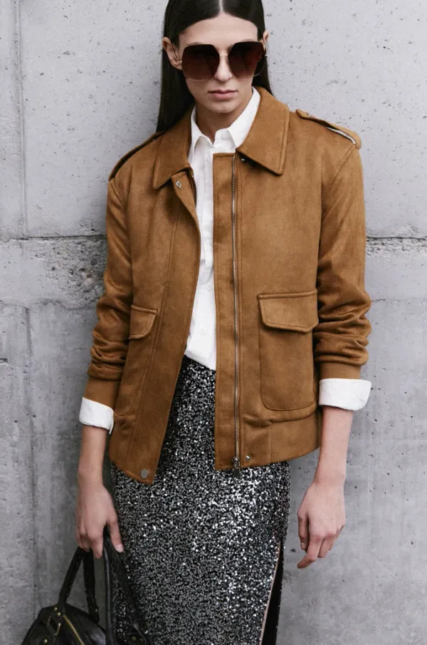 Answear Lab Jakna Answear Lab za žene, boja: bež, za prijelazno razdoblje