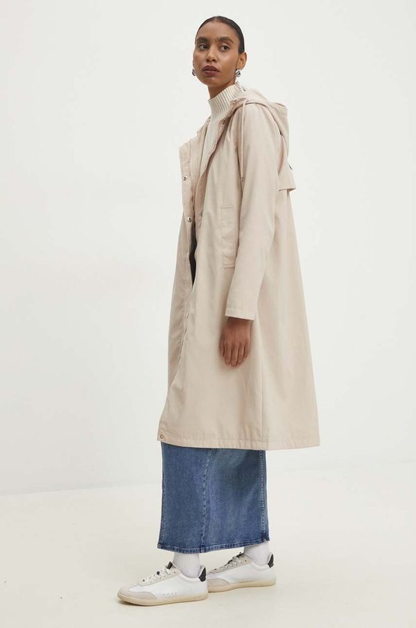 Answear Lab Jakna Answear Lab za žene, boja: bež, za prijelazno razdoblje