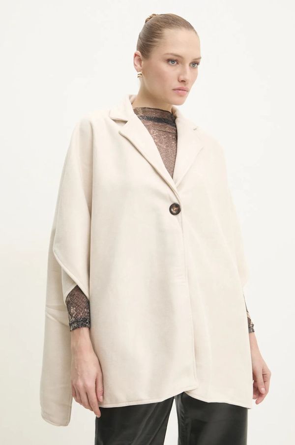 Answear Lab Jakna Answear Lab za žene, boja: bež, za prijelazno razdoblje, oversize