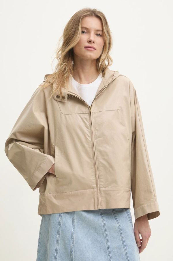 Answear Lab Jakna Answear Lab za žene, boja: bež, za prijelazno razdoblje, oversize