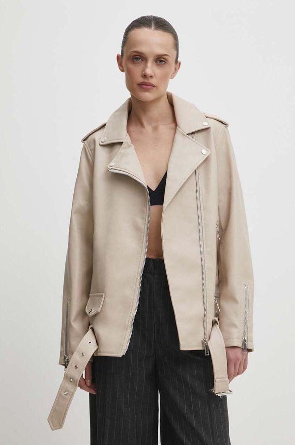 Answear Lab Jakna Answear Lab za žene, boja: bež, za prijelazno razdoblje