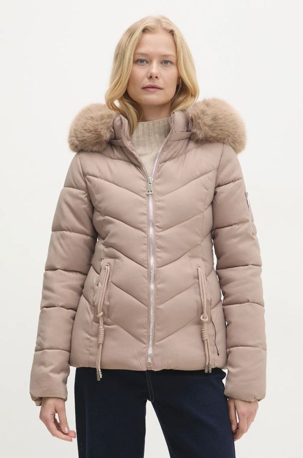 Answear Lab Jakna Answear Lab za žene, boja: bež, za zimu