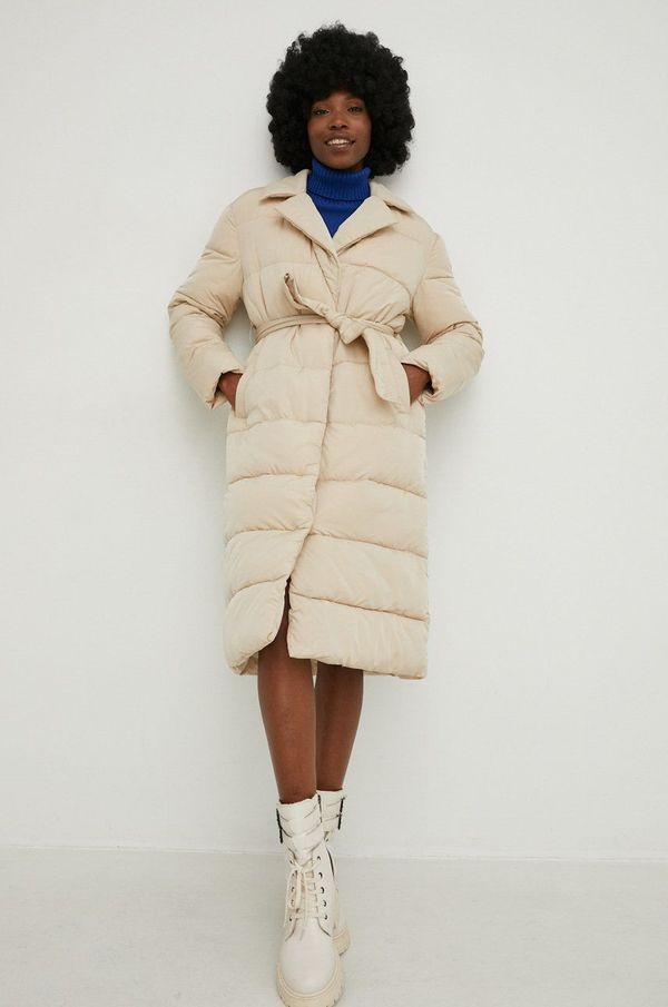 Answear Lab Jakna Answear Lab za žene, boja: bež, za zimu