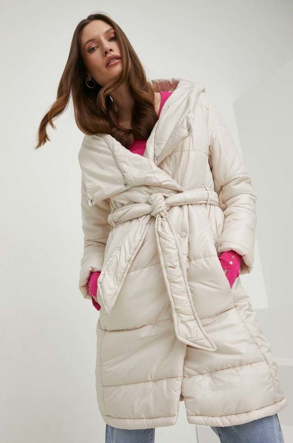 Answear Lab Jakna Answear Lab za žene, boja: bež, za zimu