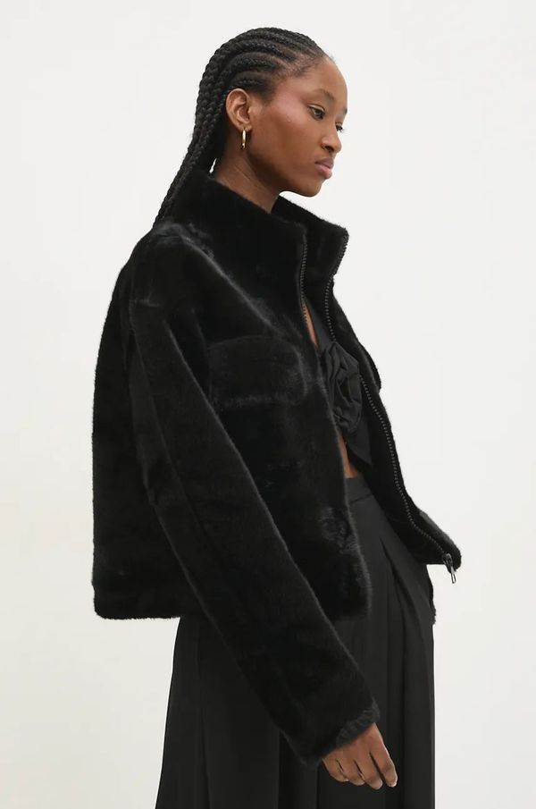 Answear Lab Jakna Answear Lab za žene, boja: crna, za prijelazno razdoblje, oversize