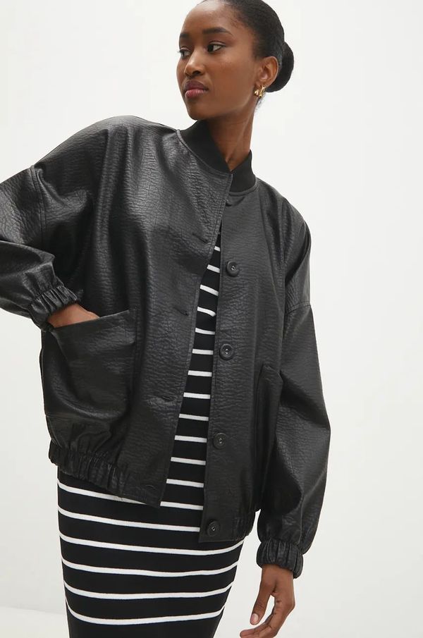 Answear Lab Jakna Answear Lab za žene, boja: crna, za prijelazno razdoblje, oversize