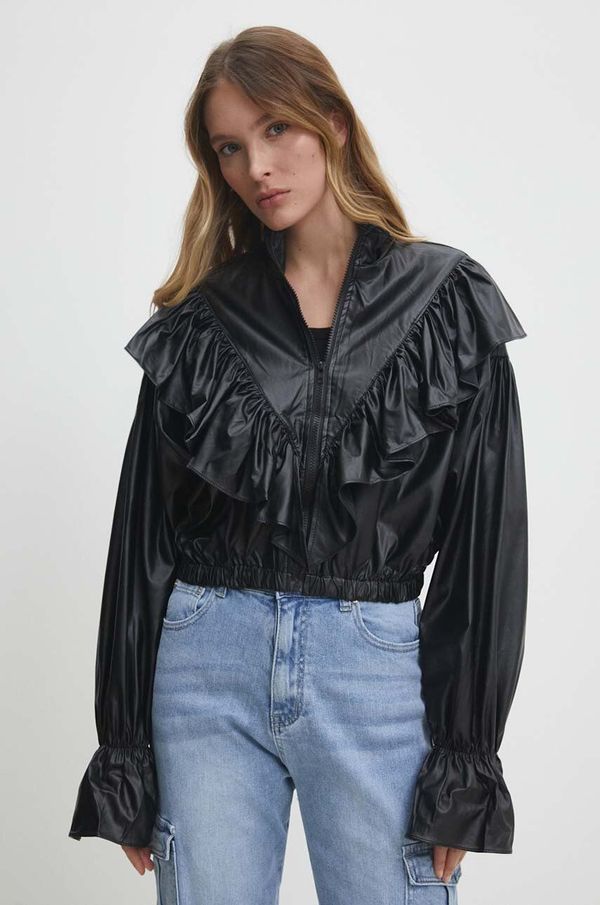 Answear Lab Jakna Answear Lab za žene, boja: crna, za prijelazno razdoblje, oversize