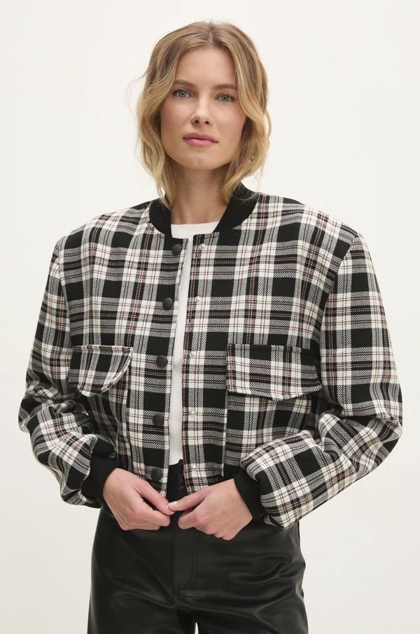 Answear Lab Jakna Answear Lab za žene, boja: crna, za prijelazno razdoblje, oversize