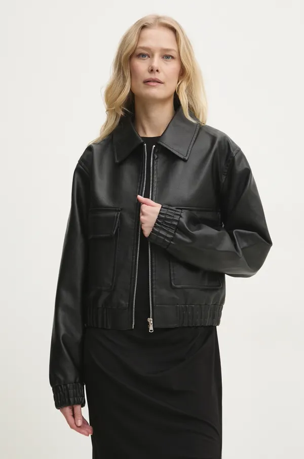 Answear Lab Jakna Answear Lab za žene, boja: crna, za prijelazno razdoblje