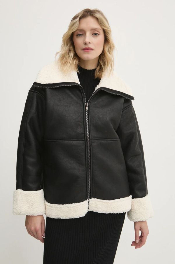 Answear Lab Jakna Answear Lab za žene, boja: crna, za prijelazno razdoblje