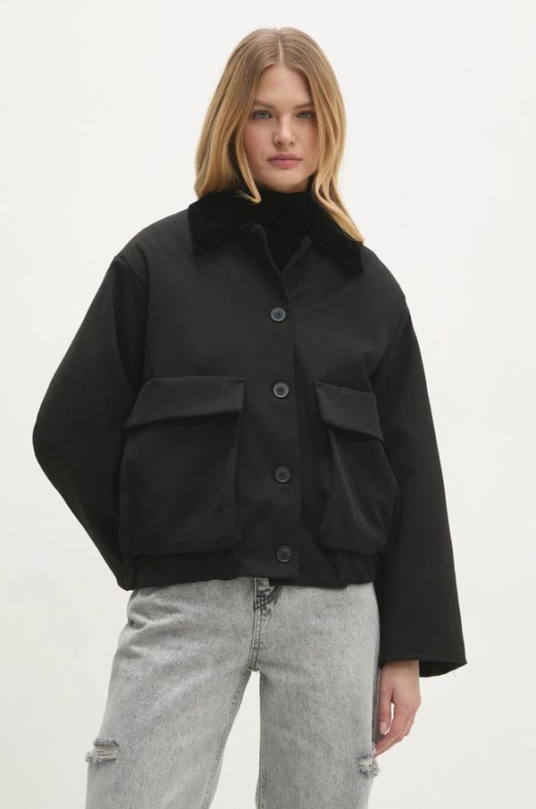 Answear Lab Jakna Answear Lab za žene, boja: crna, za prijelazno razdoblje