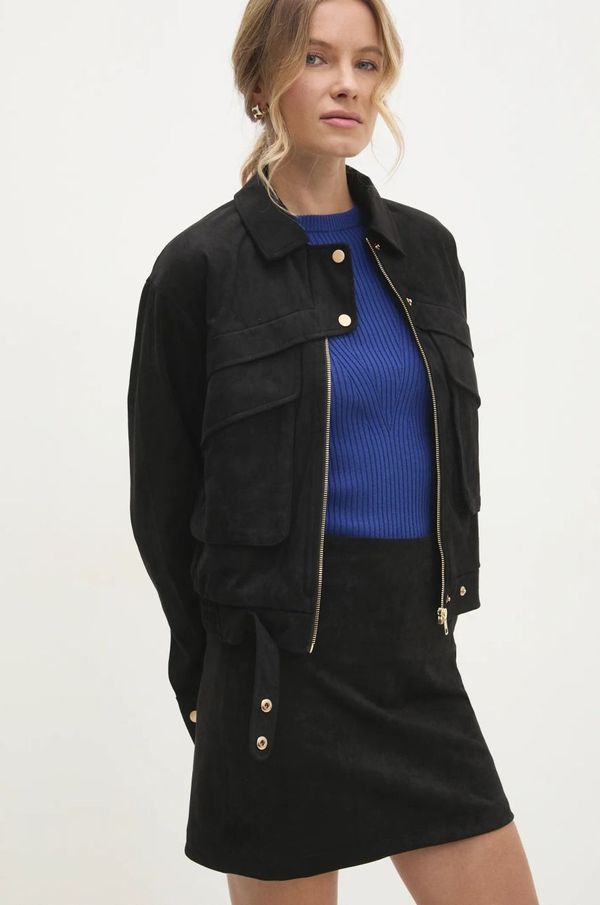 Answear Lab Jakna Answear Lab za žene, boja: crna, za prijelazno razdoblje