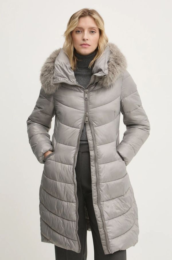 Answear Lab Jakna Answear Lab za žene, boja: siva, za prijelazno razdoblje