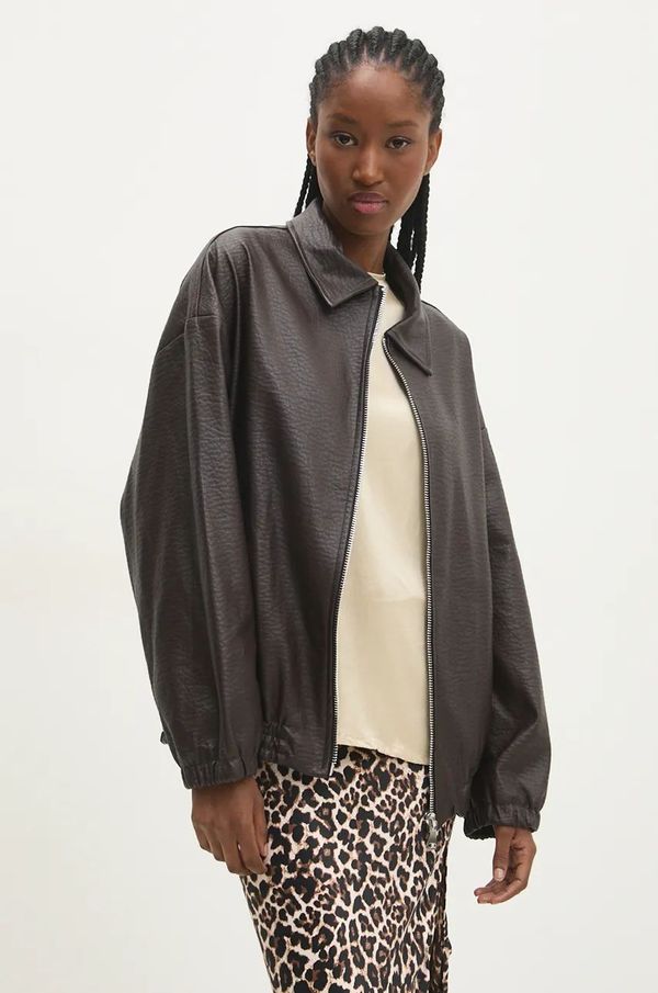 Answear Lab Jakna Answear Lab za žene, boja: smeđa, za prijelazno razdoblje