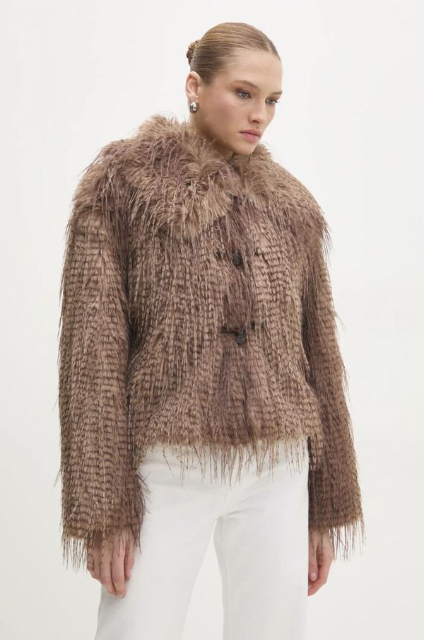 Answear Lab Jakna Answear Lab za žene, boja: smeđa, za prijelazno razdoblje