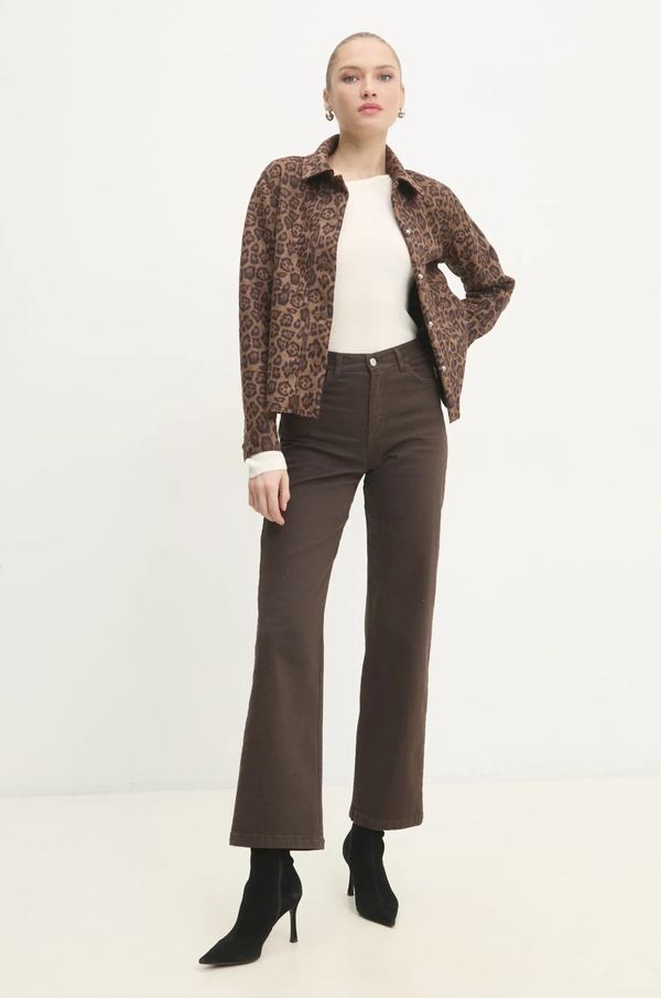 Answear Lab Jakna Answear Lab za žene, boja: smeđa, za prijelazno razdoblje