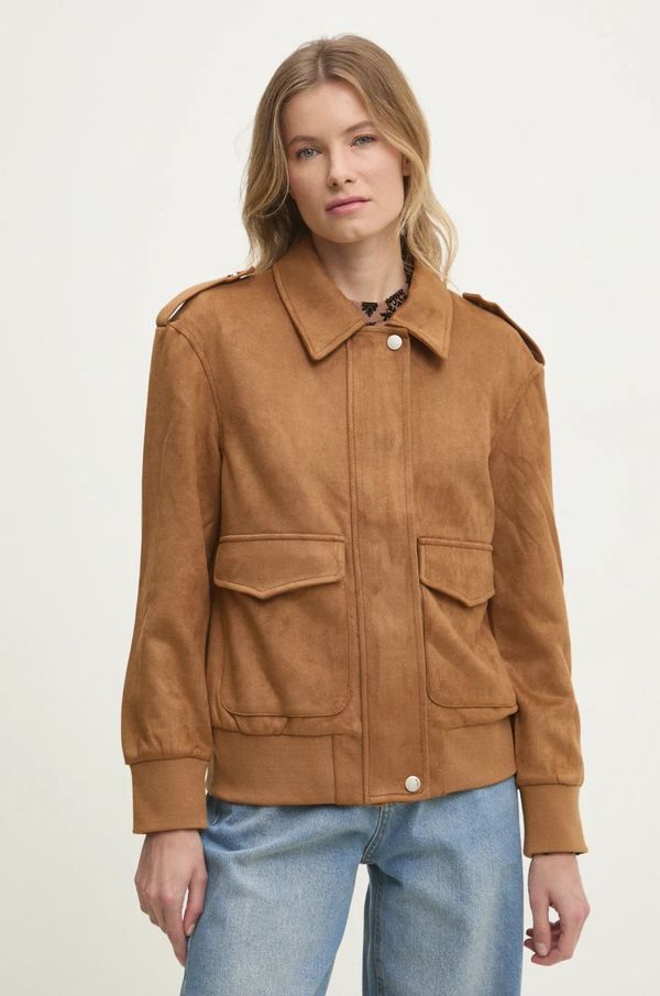 Answear Lab Jakna Answear Lab za žene, boja: smeđa, za prijelazno razdoblje