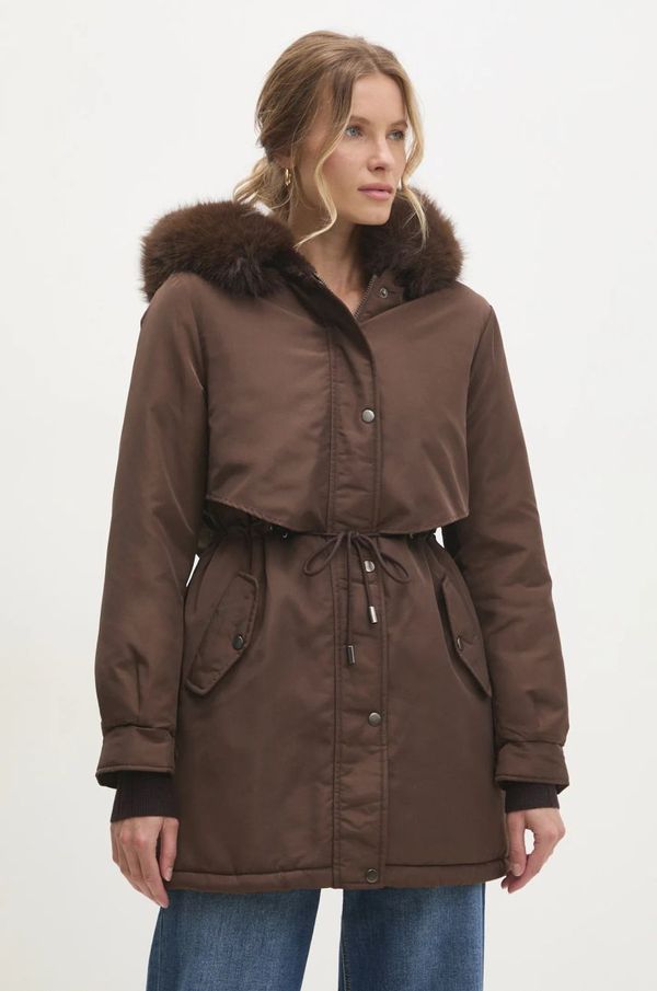 Answear Lab Jakna Answear Lab za žene, boja: smeđa, za zimu