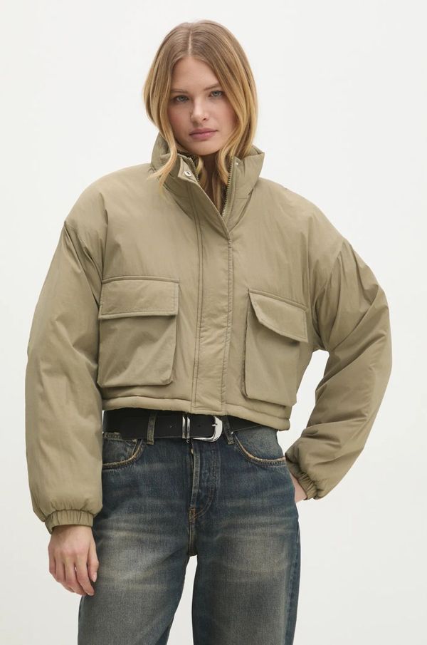 Answear Lab Jakna Answear Lab za žene, boja: zelena, za prijelazno razdoblje