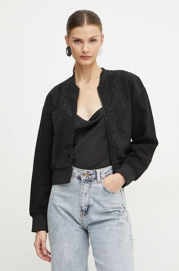 Armani Exchange Jakna Armani Exchange za žene, boja: crna, za prijelazno razdoblje, 6DYB23 Y19QZ