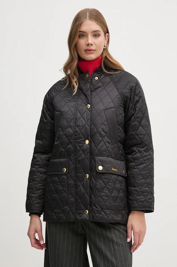 Barbour Jakna Barbour Sport Beadnell Quilt za žene, boja: crna, za prijelazno razdoblje, LQU1764