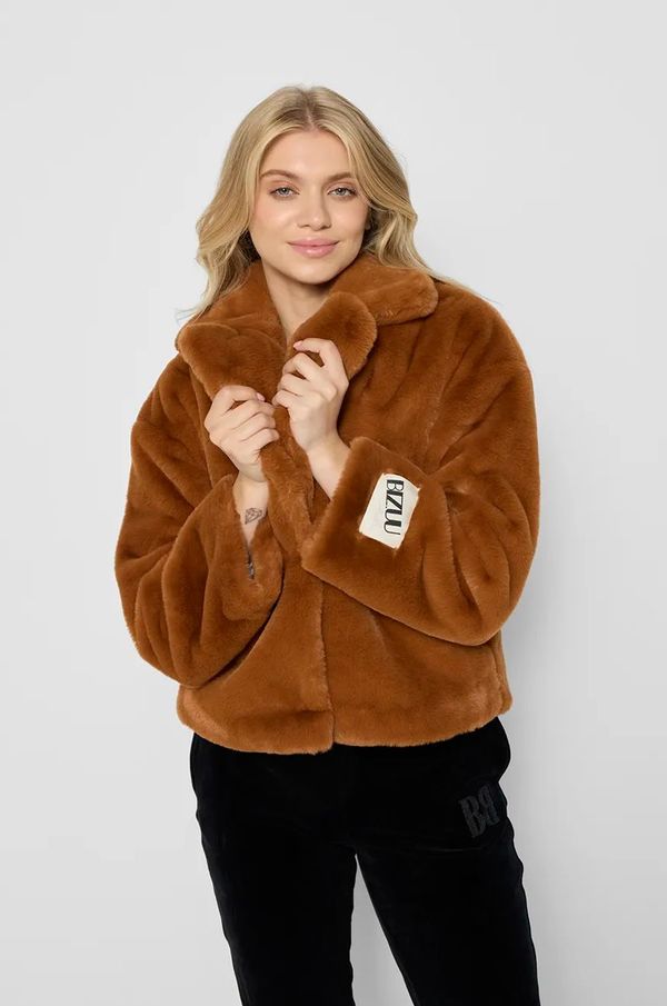 BIZUU Jakna Bizuu TORINO za žene, boja: smeđa, za prijelazno razdoblje, TORINO BRAZOWY AW24