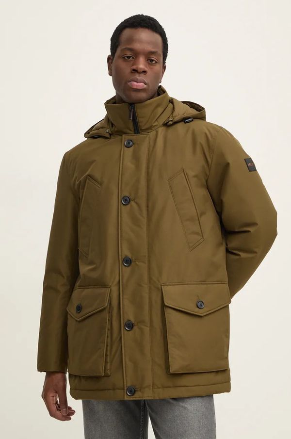 Boss Orange Jakna Boss Orange za muškarce, boja: zelena, za zimu, 50499551