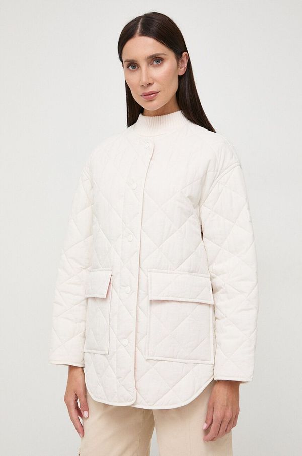 Boss Orange Jakna Boss Orange za žene, boja: bež, za prijelazno razdoblje