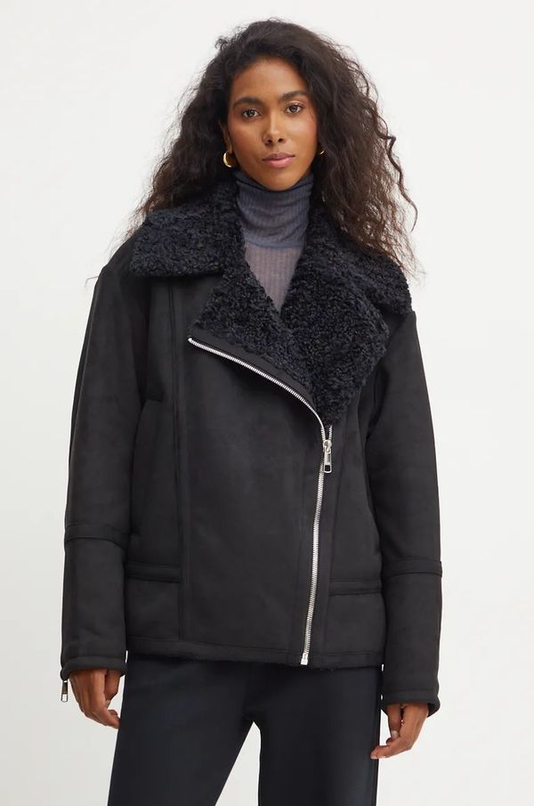 Boss Orange Jakna Boss Orange za žene, boja: crna, za prijelazno razdoblje, oversize, 50528772