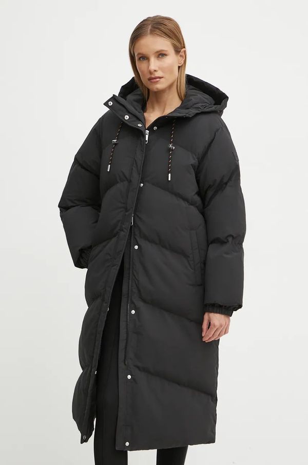 Boss Orange Jakna Boss Orange za žene, boja: crna, za zimu, oversize, 50535645