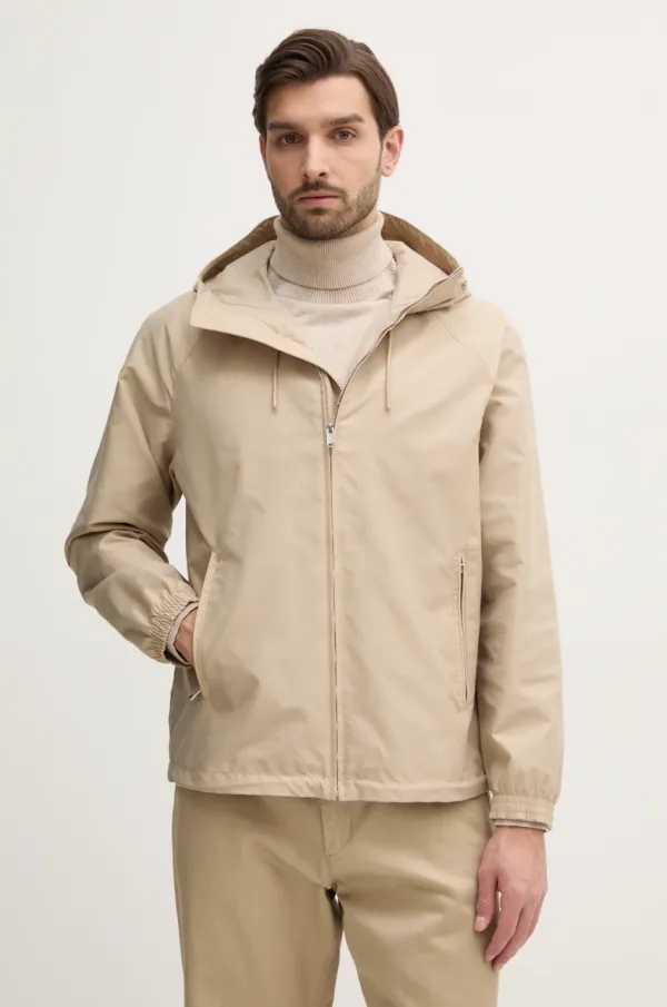 BOSS Jakna BOSS za muškarce, boja: bež, za prijelazno razdoblje, 50535482