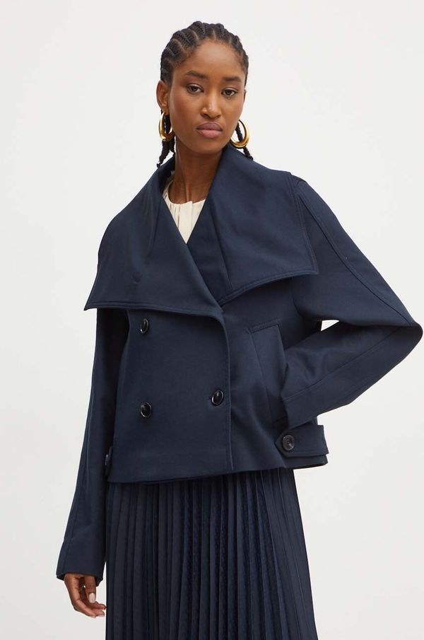 Boss Jakna BOSS za žene, boja: tamno plava, za prijelazno razdoblje, 50521829