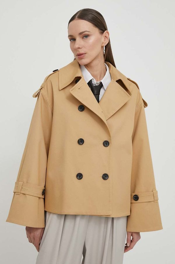 By Malene Birger Jakna By Malene Birger za žene, boja: bež, za prijelazno razdoblje, oversize