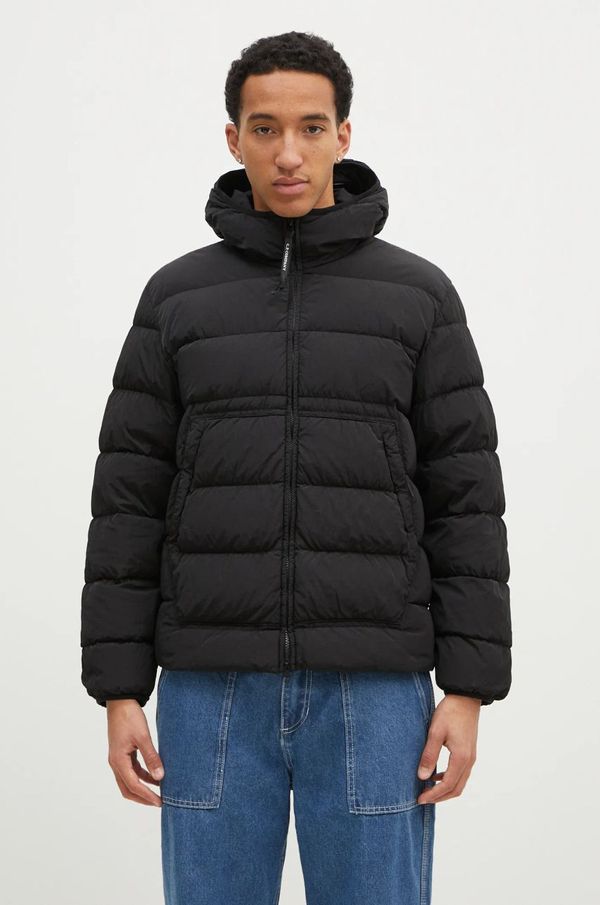C.P. Company Jakna C.P. Company Chrome-R Goggle Down Jacket za muškarce, boja: crna, za zimu, 17CMOW079A005904G